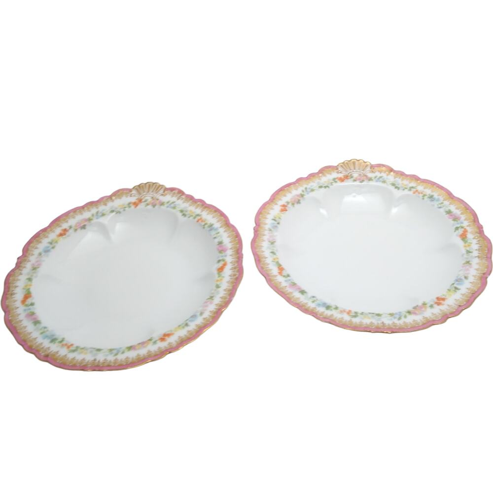 Antique Charles Ahrenfeldt A France Depose Porcelain Oyster Plates - Picture 5 of 5